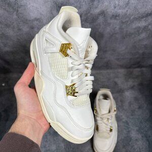 Size 8 | Jordan 4 Gold Metallic No Box | Pre-Owned